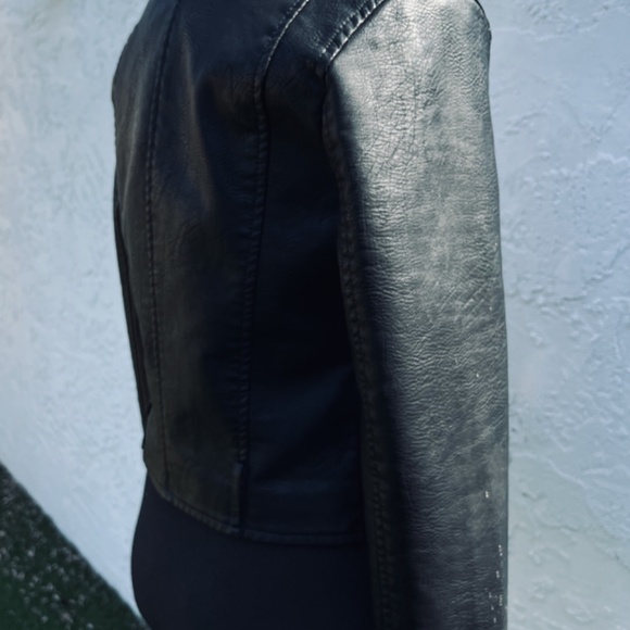 NEW "Let it Ride"Black MOTO Faux Leather Jacket is NWT - Picture 6 of 9
